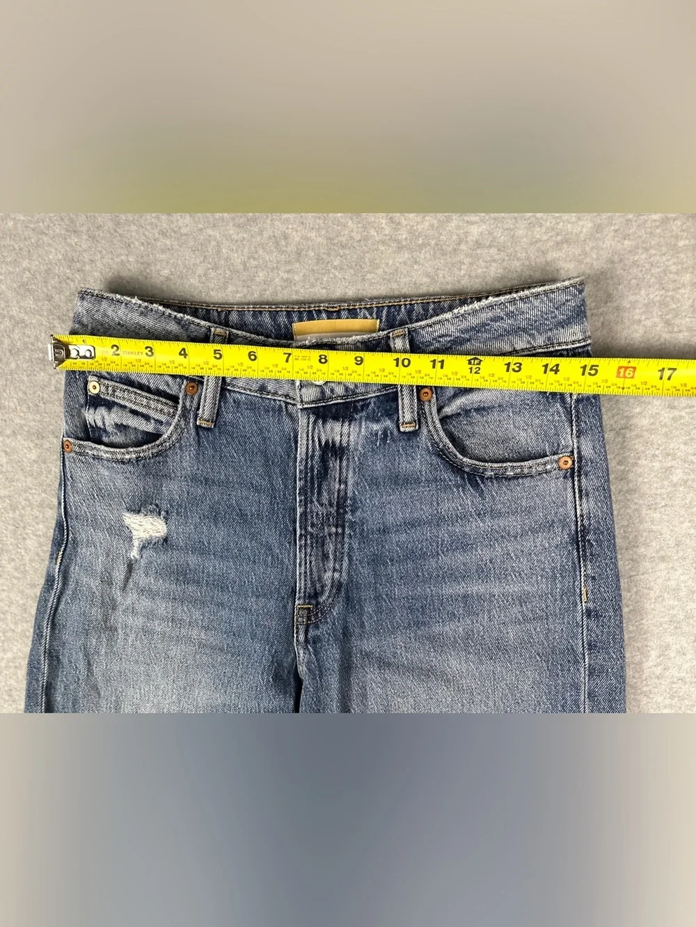 Maurices Womens Jeans Size 6 Regular Distressed Boyfriend Cuffed Medium Wash